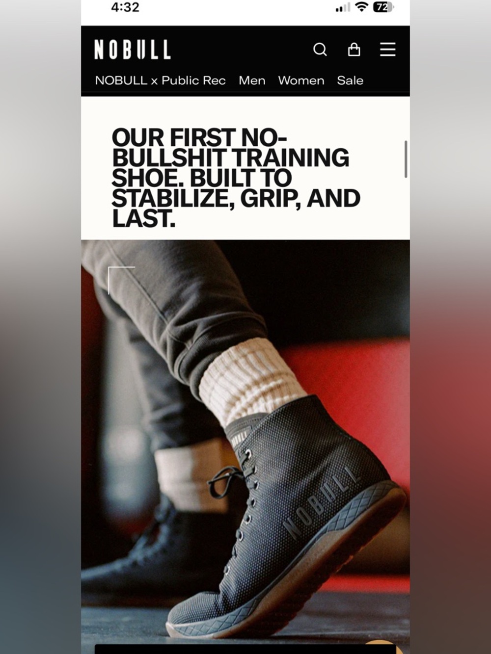 NOBULL Black Hightop Outwork Mens 9.5 womens 11 CrossFit, lifting